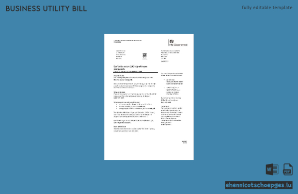 Beispielrechnung für Unternehmen der britischen Regierung für Warm Home Energy